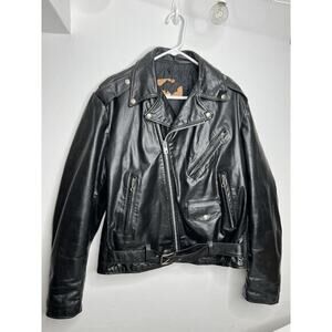 Vintage Excelled Leather Jacket USA Size 44T Biker Moto Retro